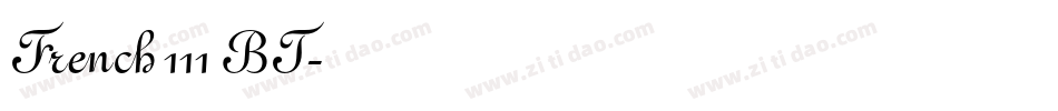 French 111 BT字体转换